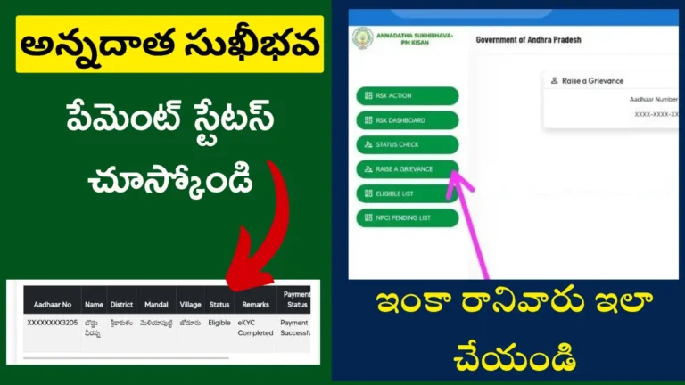 Annadatha Sukhibha Online Payment Status
